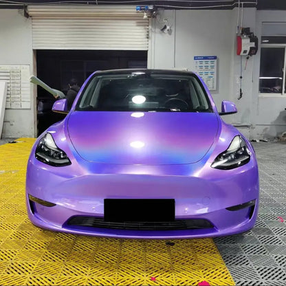 Vinilo para coche con efecto láser morado claro brillante