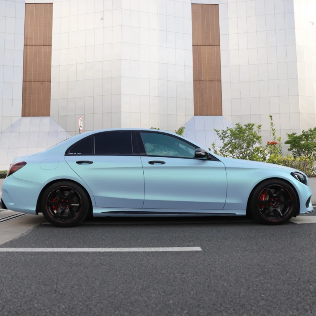 Quality Matte Green Blue Car Vinyl Wrap