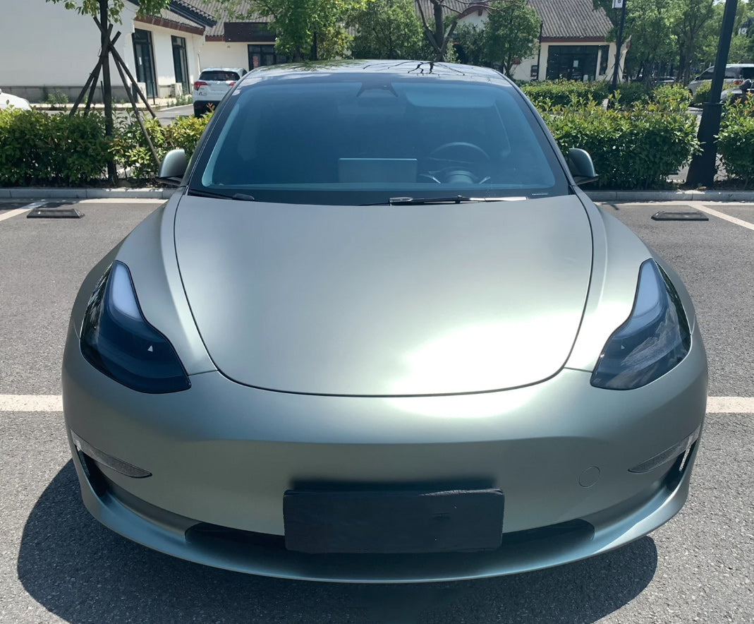 Quality Ultra Matte Green Grey Car Vinyl Wrap