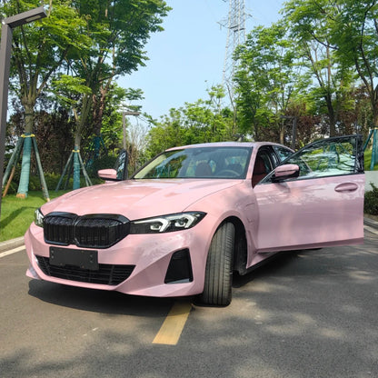 Glossy Oolong Milk Tea Pink Car Vinyl Wrap