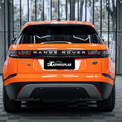 high glossy orange vinyl wrap