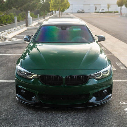 glossy metallic vintage racing green vinyl wrap