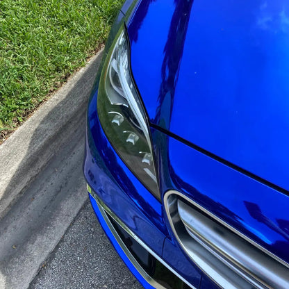 Vinilo para coche de calidad con acabado cromado tipo espejo azul