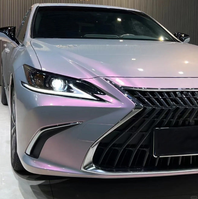 Gloss Metallic Twin Candy Gray Red Car Vinyl Wrap