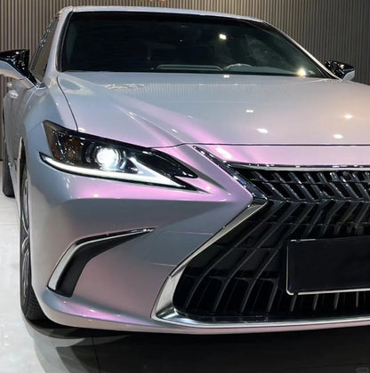 Gloss Metallic Twin Candy Gray Red Car Vinyl Wrap