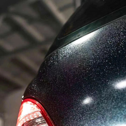 Benz Glossy PET Sparkle Black Car Vinyl Wrap