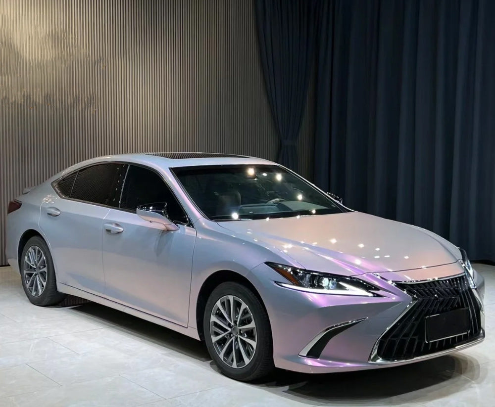 Gloss Metallic Twin Candy Gray Red Car Vinyl Wrap