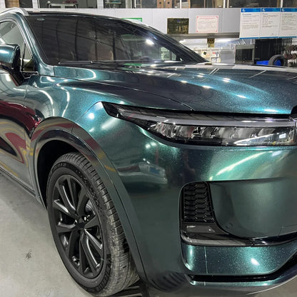 Vinilo para coche verde esmeralda metalizado brillante de Li Auto