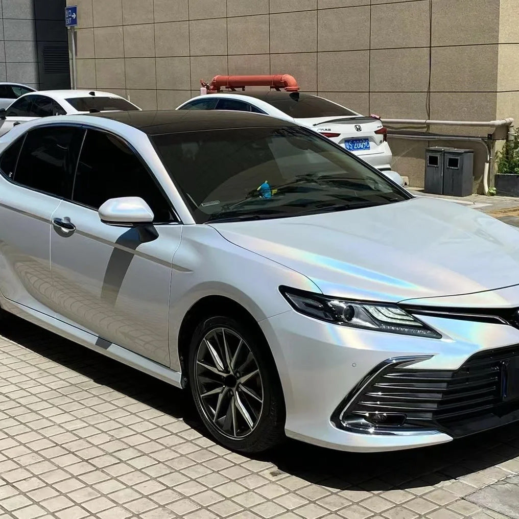 Vinilo para coche Toyota Tesla blanco láser mate