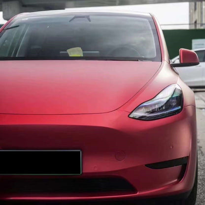 Quality Satin Chrome Prismatic Red Car Vinyl Wrap