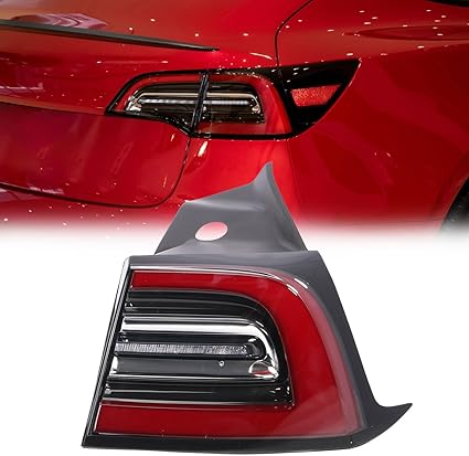 3 Pin LED Tail Light Assembly, Rear Right Passenger Side Brake Outside Tail Lamp, for Tesla Model 3 2017 2018 2019 2020
