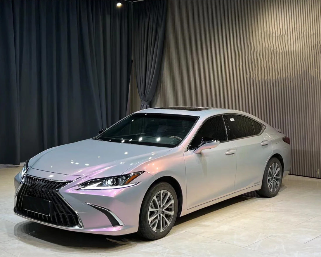 Gloss Metallic Twin Candy Gray Red Car Vinyl Wrap