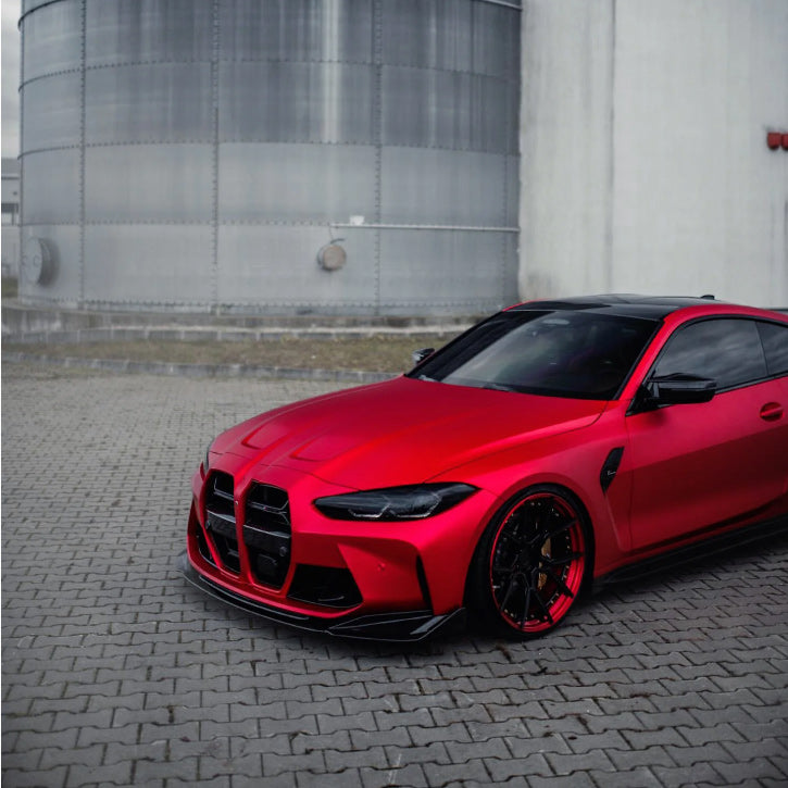 Quality Satin Chrome Prismatic Red Car Vinyl Wrap