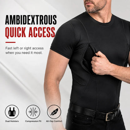 Ambidextrous Concealed Carry Compression Shirt