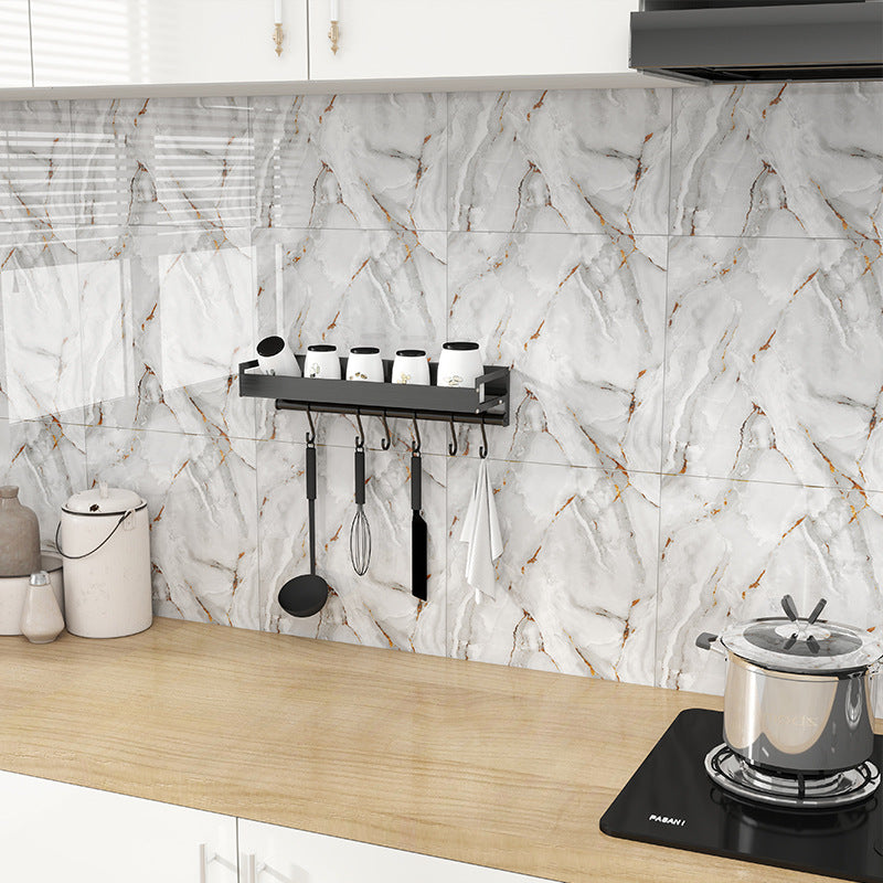 Self-Adhesive Faux Marble Tile Wall Sticker