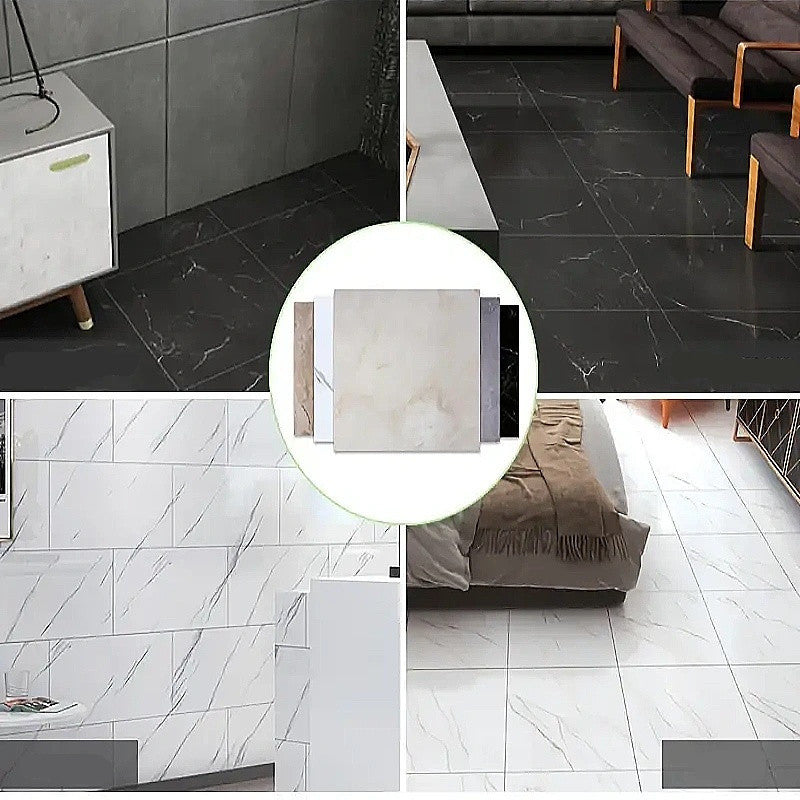 Peel & Stick Marble-Look Floor Tiles