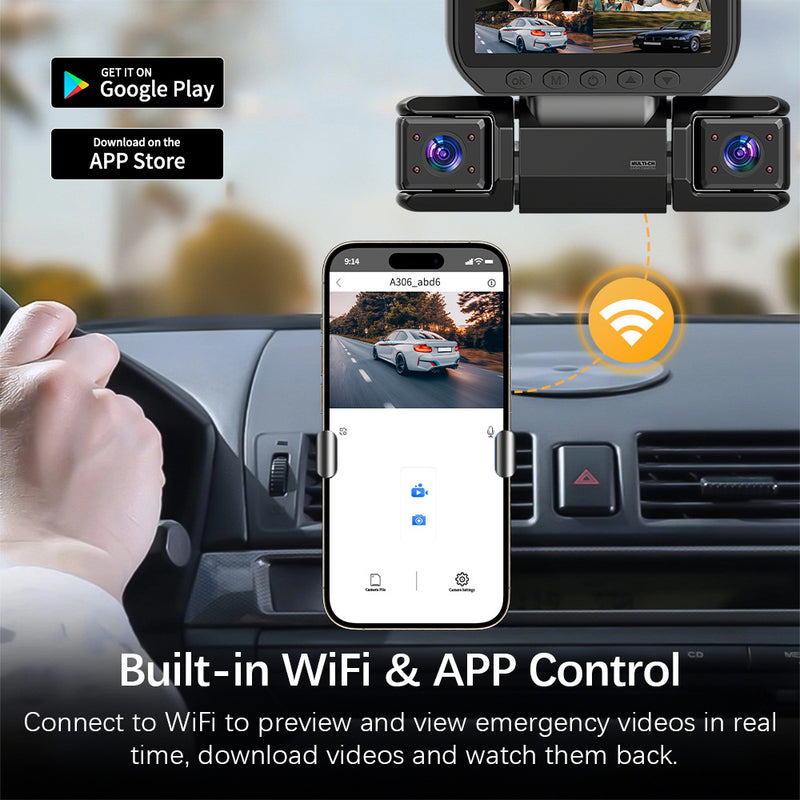 360 Degree View 4 Channel Dash Cam