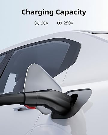 for Tesla to J1772 Charger Adapter, Max 60A 250V for NACS to J1772 Electric Vehicles Charging Adapter Compatible with Tesla Mobile/Wall Connectors, Destination Chargers -UL 2252