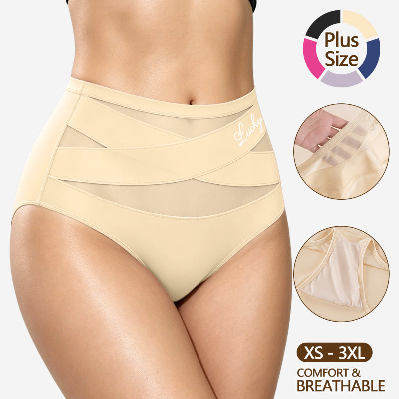 Plus Size High Waist Seamless Tummy Control Butt-Lift Panties