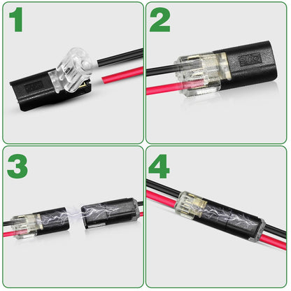Double-Wire Plug-in Connector Led Light Strip Connectors 2 Pin