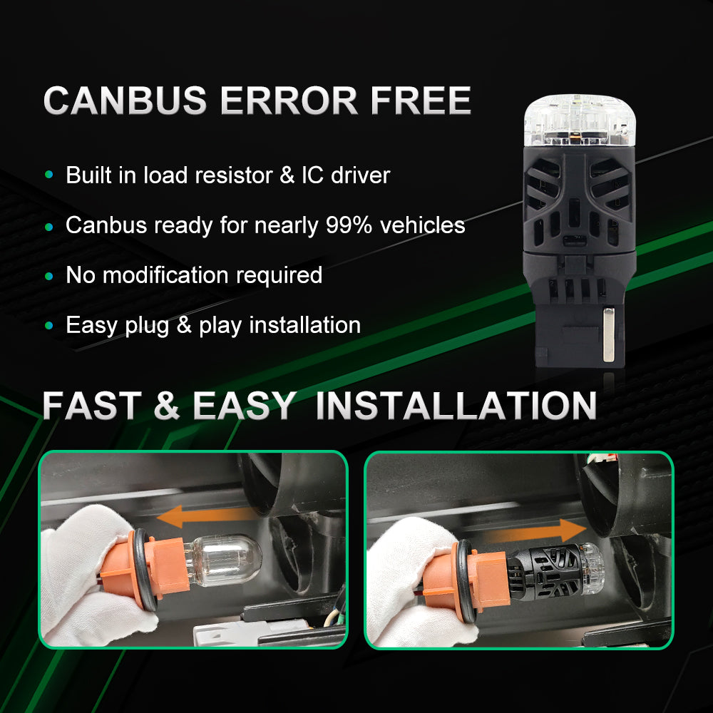 Red LED Strobe Tail Brake Light Bulb