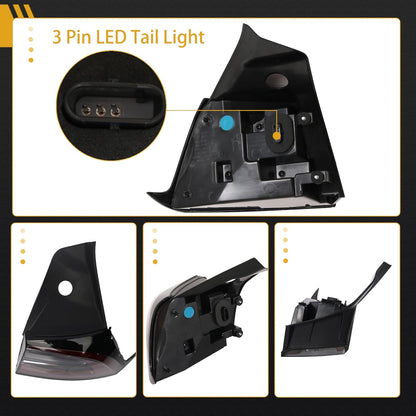 3 Pin LED Tail Light Assembly, Rear Right Passenger Side Brake Outside Tail Lamp, for Tesla Model 3 2017 2018 2019 2020