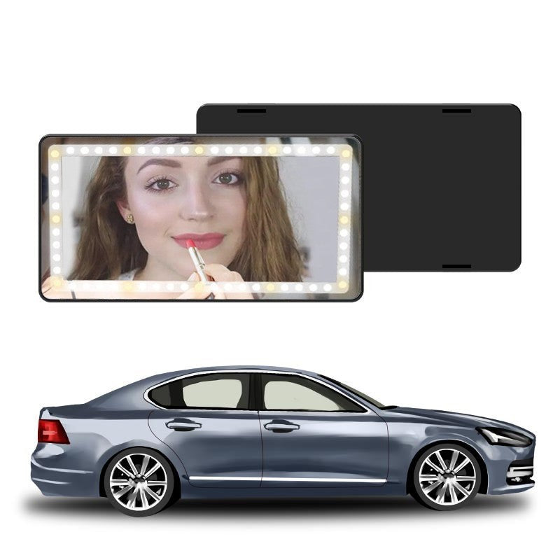 Car Sun Visor Vanity Mirror with 3 LED Lights