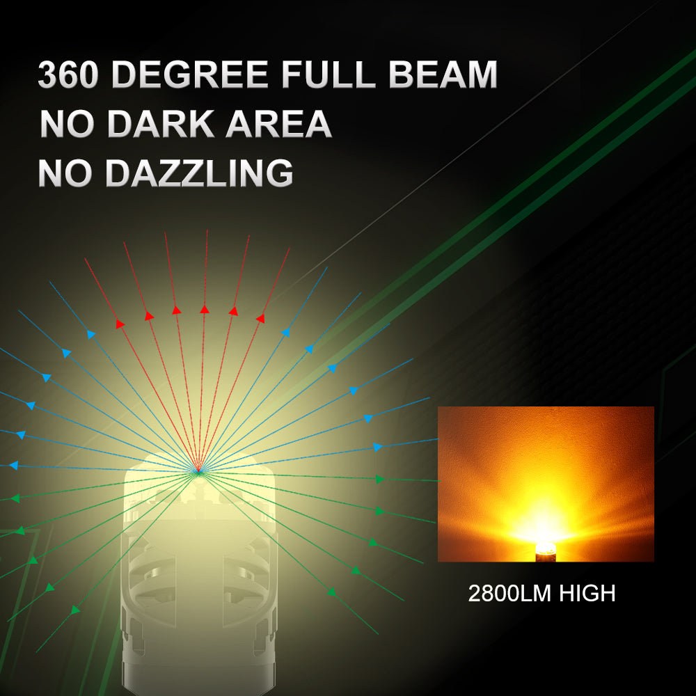 Red LED Strobe Tail Brake Light Bulb