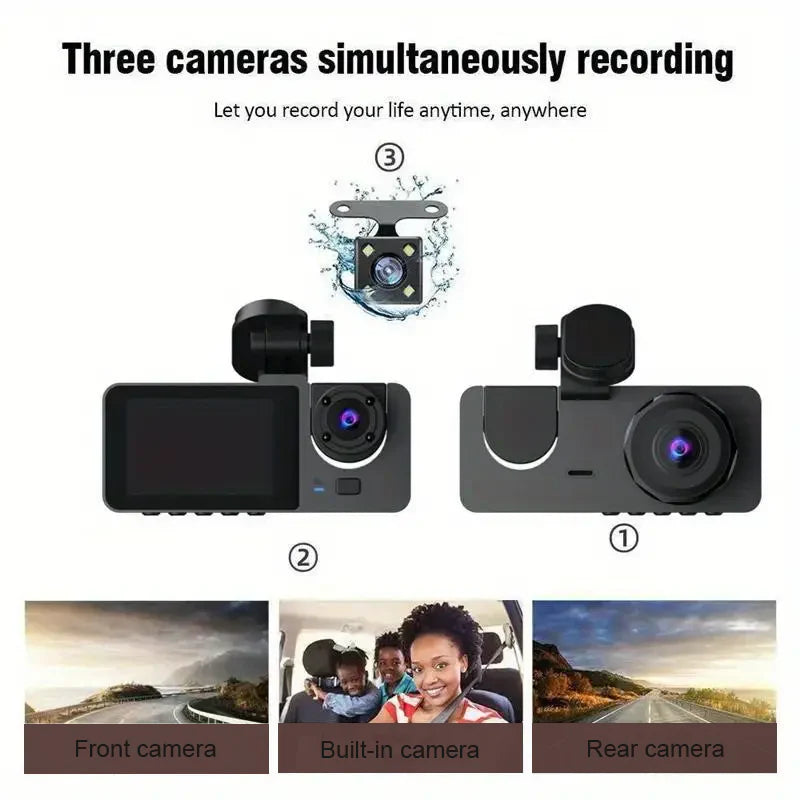 4K+1080P 3 Channel Dash Cam