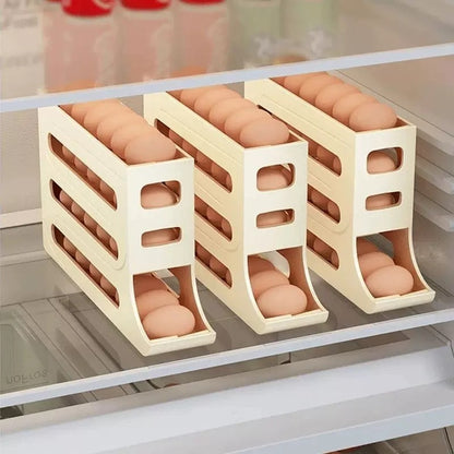 Egg Holder for Fridge, Eggs Dispenser Auto Rolling