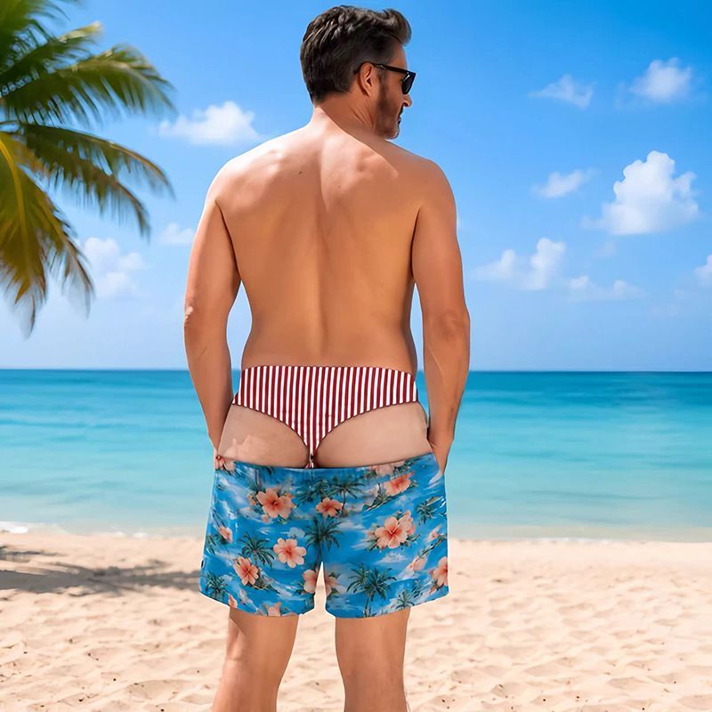 Custom Funny Patriotic Men Swim Trunks