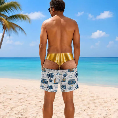 Custom Funny Patriotic Men Swim Trunks