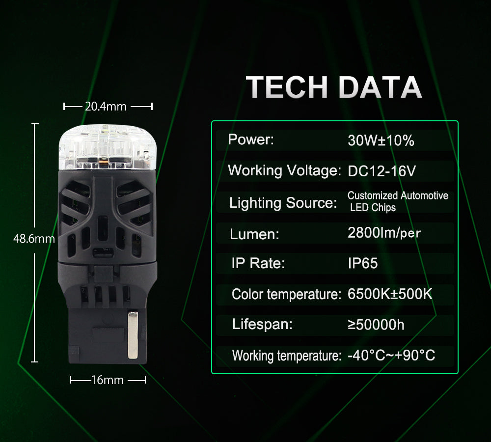 Red LED Strobe Tail Brake Light Bulb