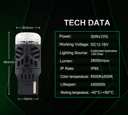 Red LED Strobe Tail Brake Light Bulb