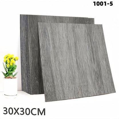 Peel & Stick Wood-Grain Floor Tiles