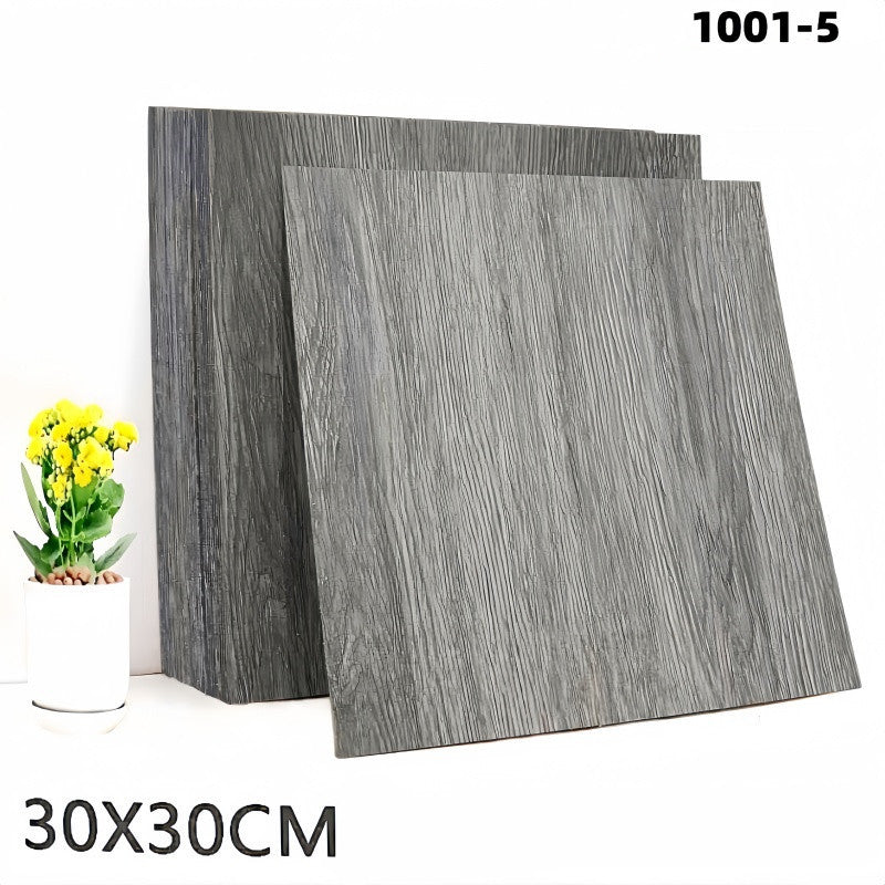 Peel & Stick Wood-Grain Floor Tiles