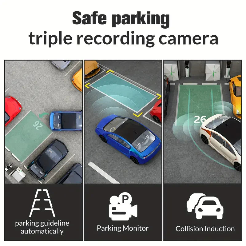 4K+1080P 3 Channel Dash Cam
