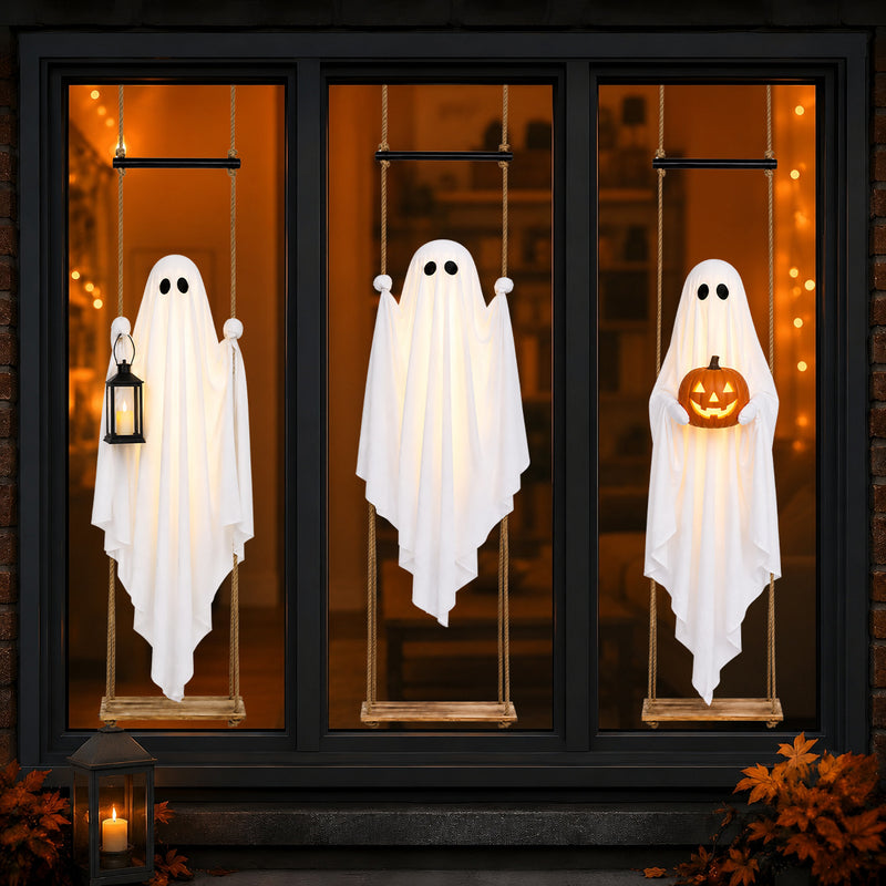 Extra Large Halloween Ghost Window Clings – 3 Sheets
