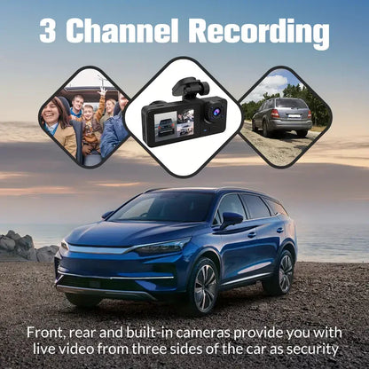 4K+1080P 3 Channel Dash Cam