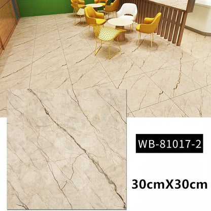 Peel & Stick Marble-Look Floor Tiles