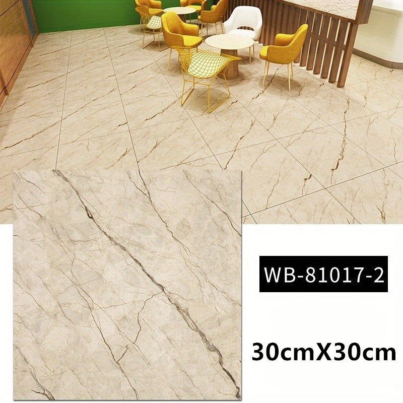 Peel & Stick Marble-Look Floor Tiles