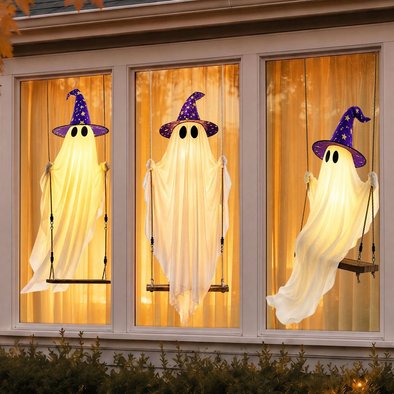 Extra Large Halloween Ghost Window Clings – 3 Sheets