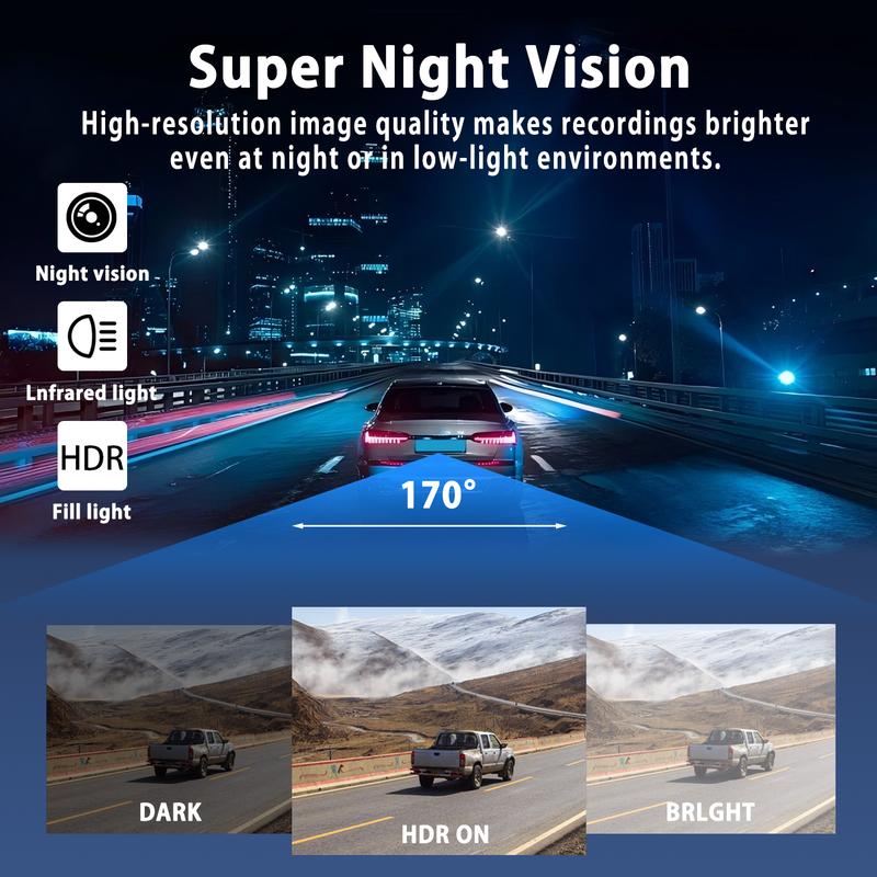 4 Channel Dash Cam, Front Rear Left and Right