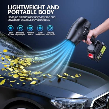 Cordless Leaf Blower Violent Turbo Fan 200W Handheld Super Power Air Duster