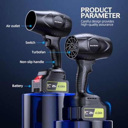 Cordless Leaf Blower Violent Turbo Fan 200W Handheld Super Power Air Duster
