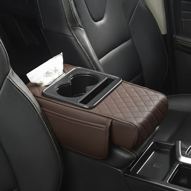 Multifunctional PU Leather Car Armrest Box Mat