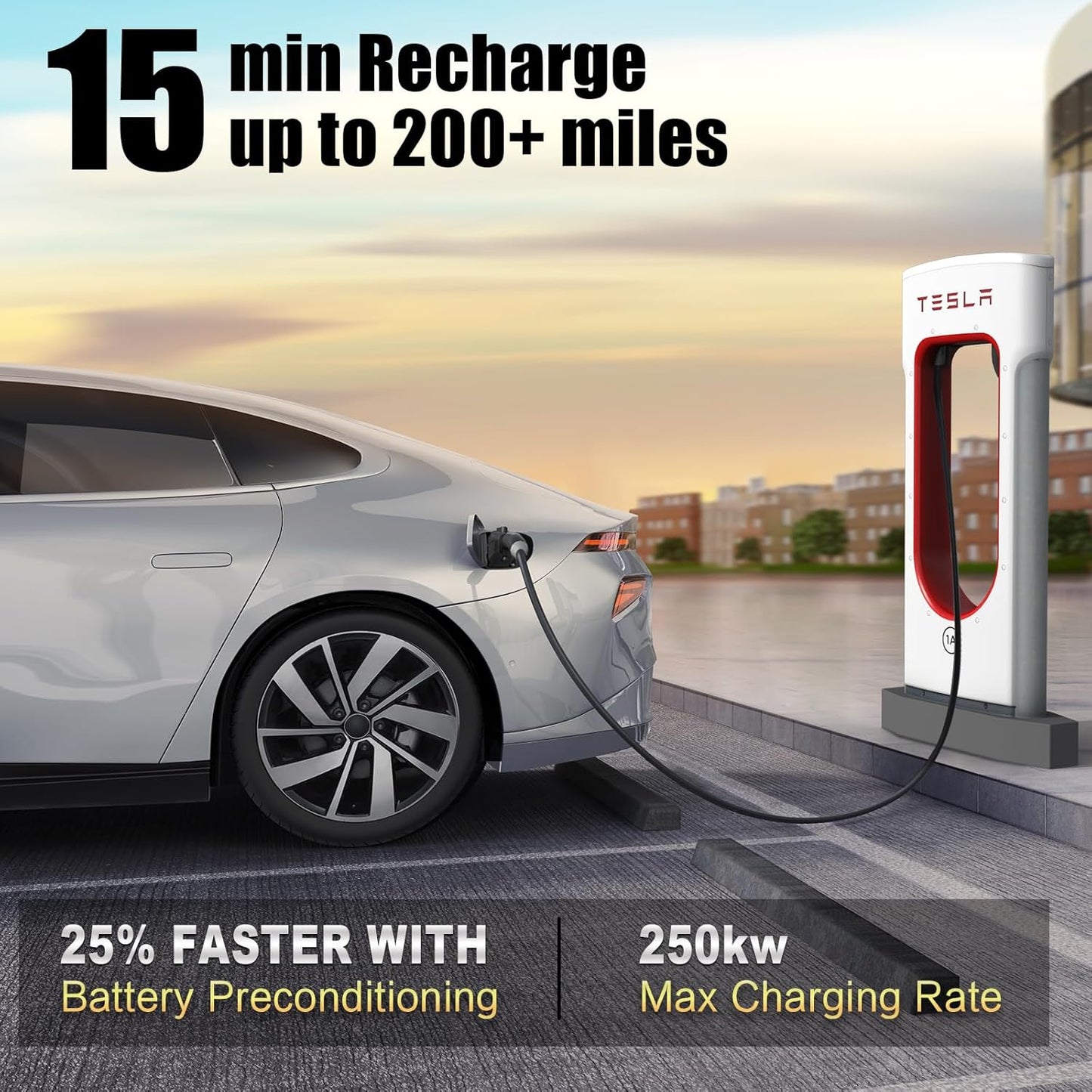 2026 Upgraded for NACS to CCS Adapter, [Max 500A 1000V] Fast Charge Electric Vehicle Charging Adapter, Tesla Supercharger to CCS1 Charger Adapter Compatible with Tesla Superchargers