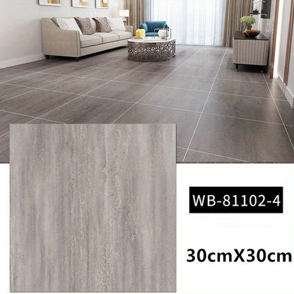 Peel & Stick Marble-Look Floor Tiles