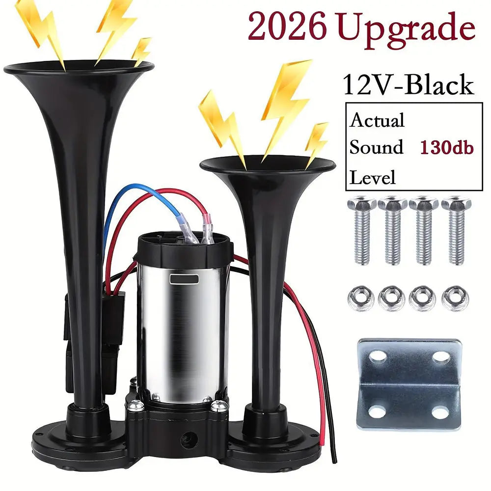 2026 Upgraded 12V 130DB Air Horn Dual