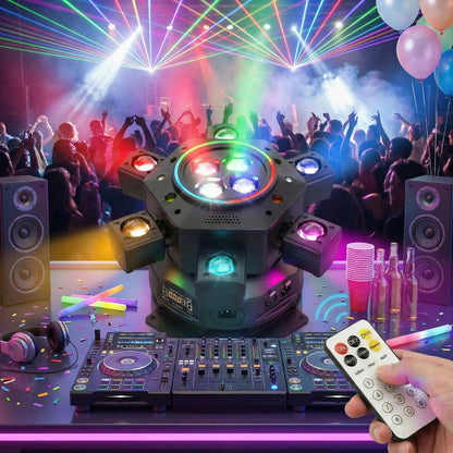 6-in-1 LED RGBW 6-Arm DJ Light for Parties